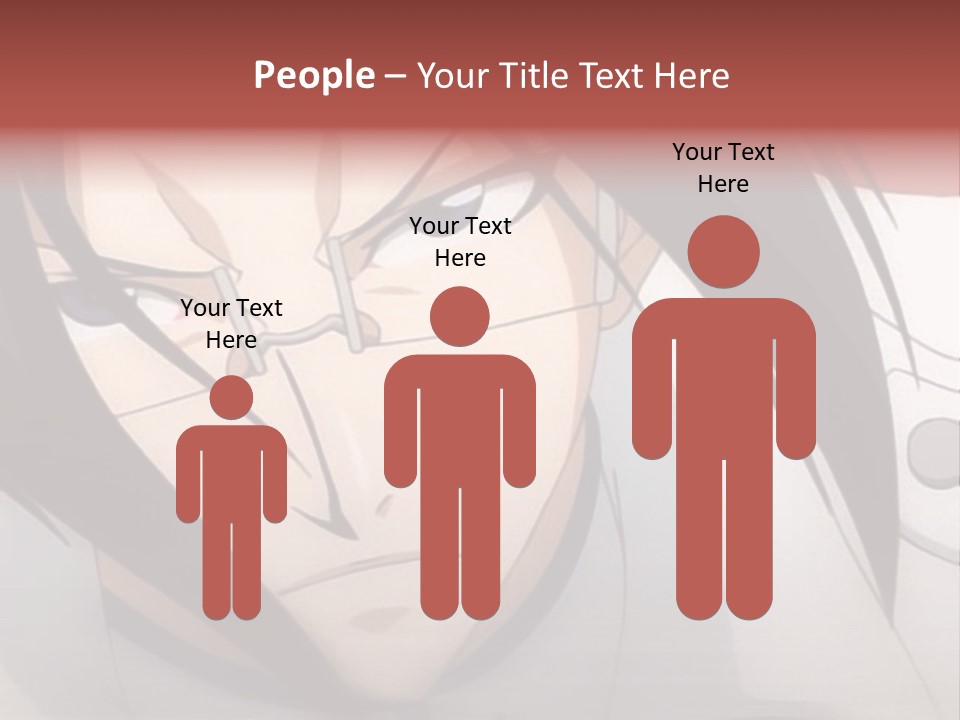 A Anime Character With Blue Eyes And Long Hair PowerPoint Template