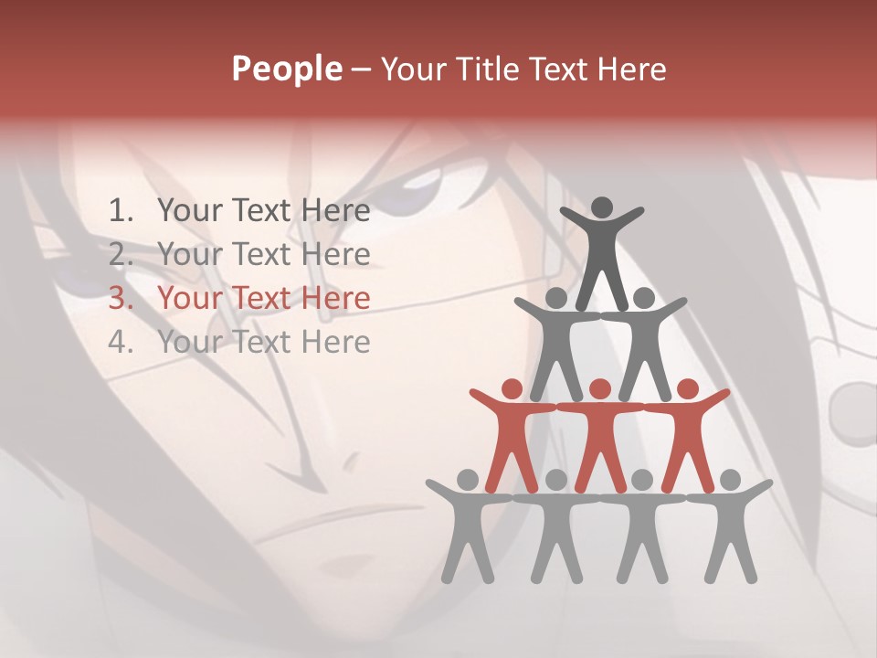 A Anime Character With Blue Eyes And Long Hair PowerPoint Template