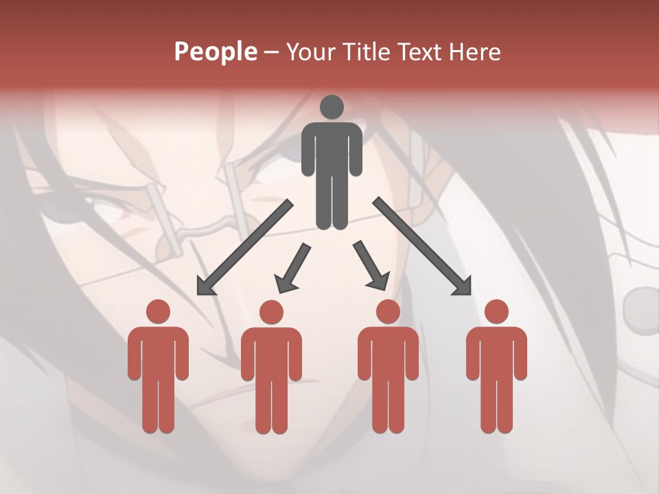 A Anime Character With Blue Eyes And Long Hair PowerPoint Template