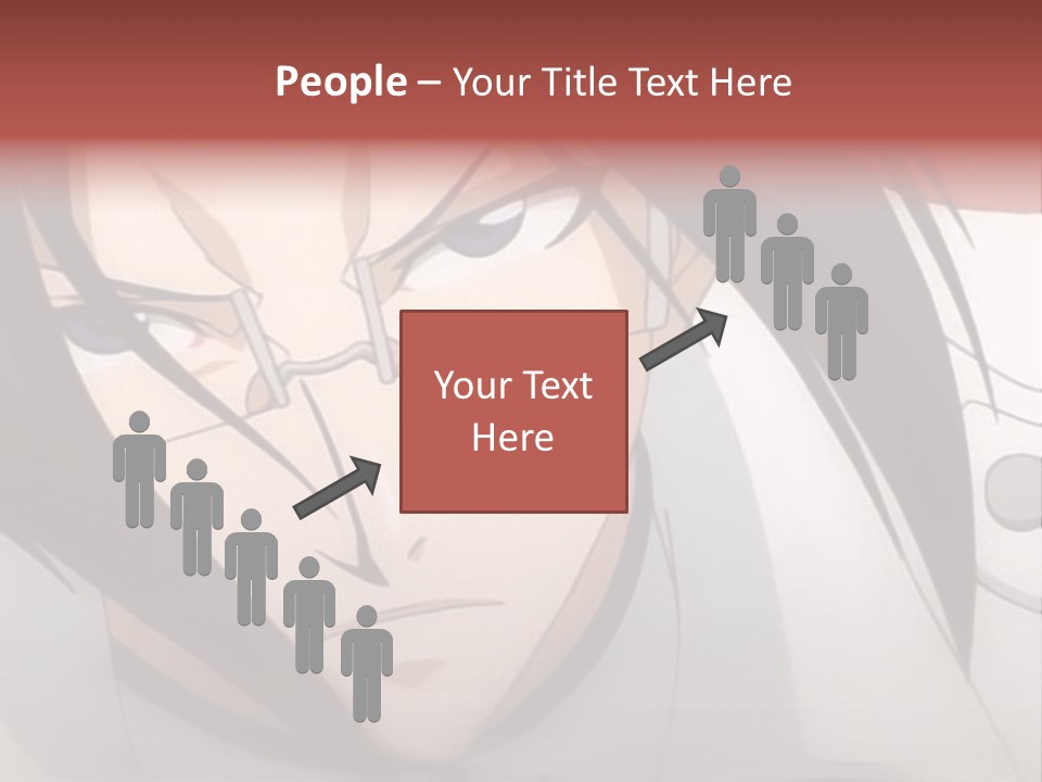 A Anime Character With Blue Eyes And Long Hair PowerPoint Template