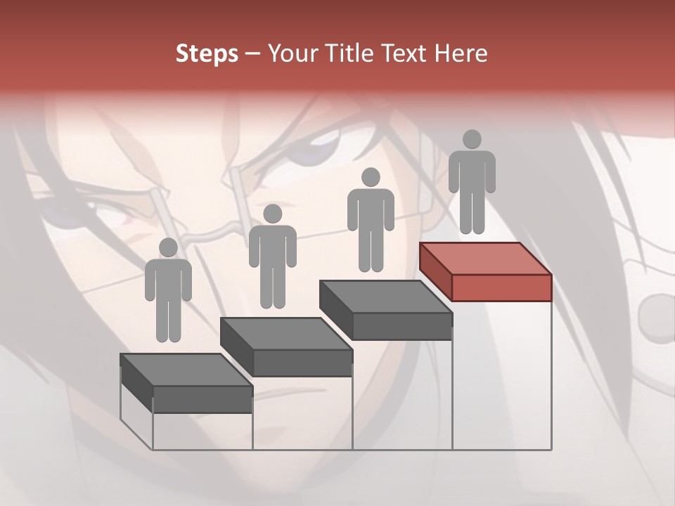 A Anime Character With Blue Eyes And Long Hair PowerPoint Template