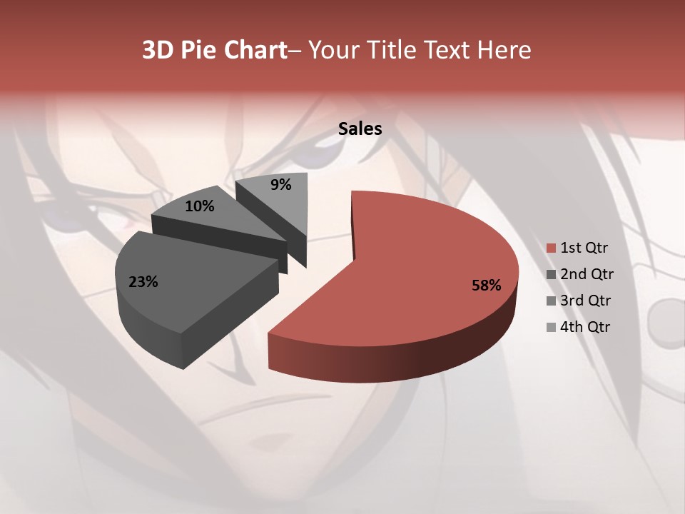A Anime Character With Blue Eyes And Long Hair PowerPoint Template
