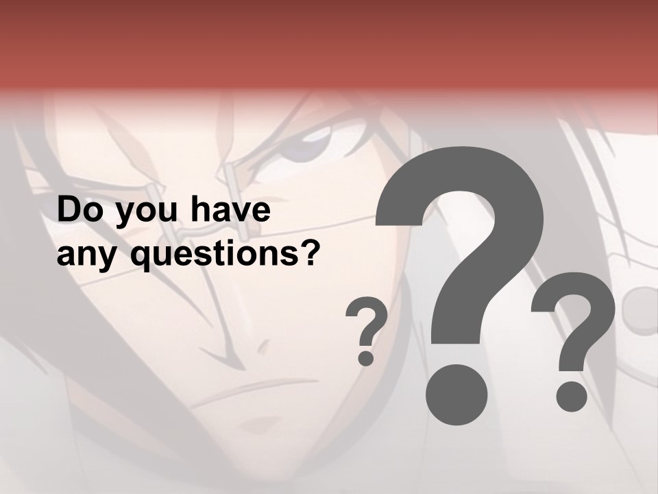 A Anime Character With Blue Eyes And Long Hair PowerPoint Template