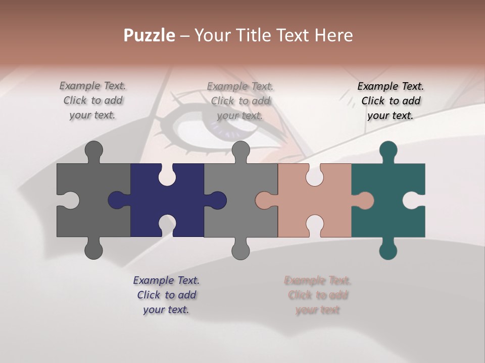 A Anime Character With Blue Eyes And A White Head PowerPoint Template