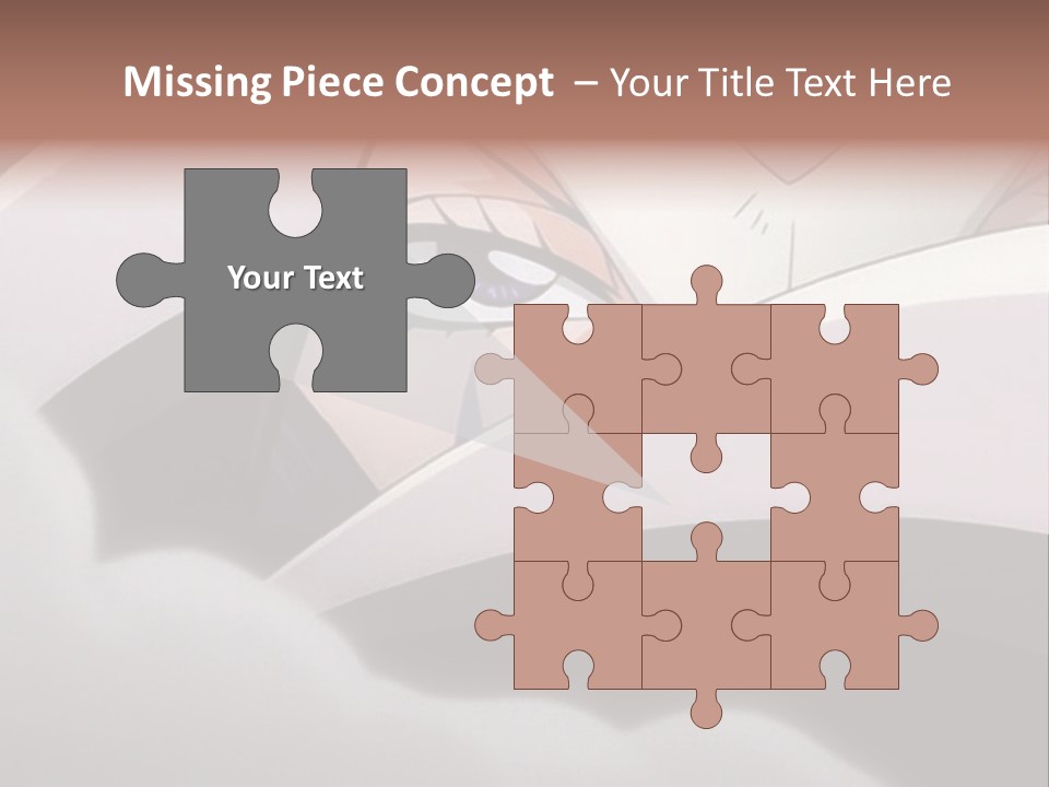 A Anime Character With Blue Eyes And A White Head PowerPoint Template