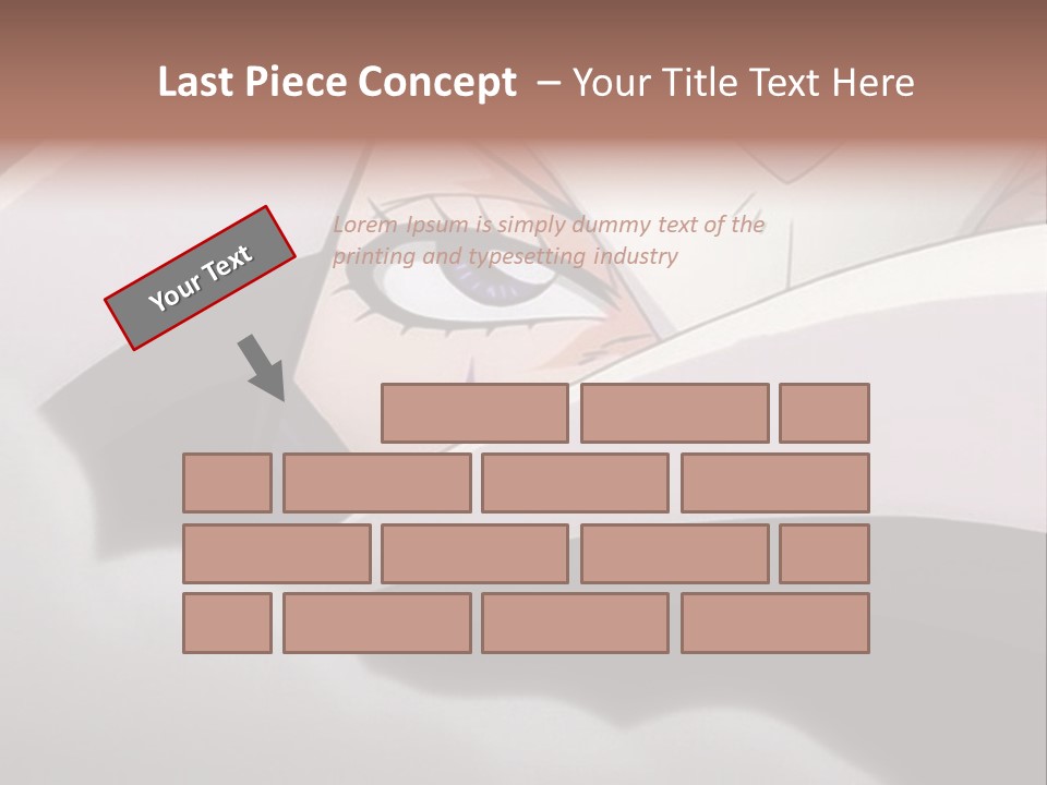 A Anime Character With Blue Eyes And A White Head PowerPoint Template