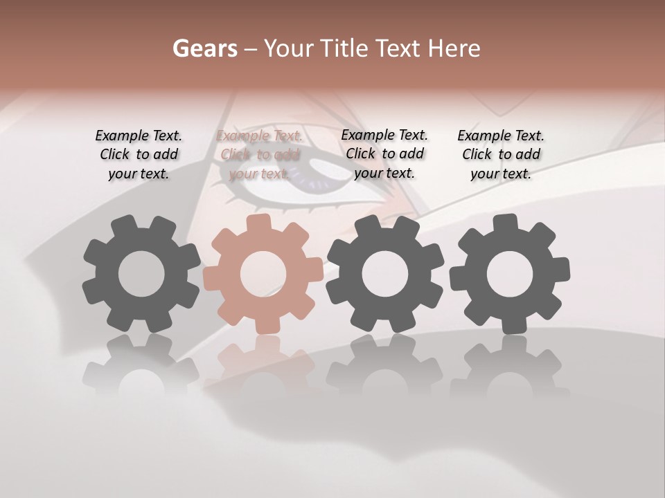 A Anime Character With Blue Eyes And A White Head PowerPoint Template