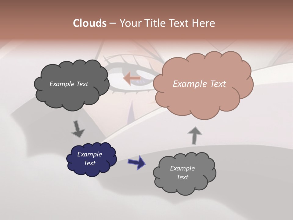 A Anime Character With Blue Eyes And A White Head PowerPoint Template
