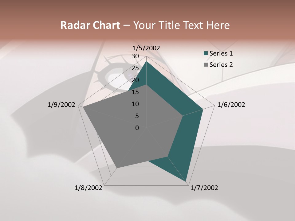 A Anime Character With Blue Eyes And A White Head PowerPoint Template