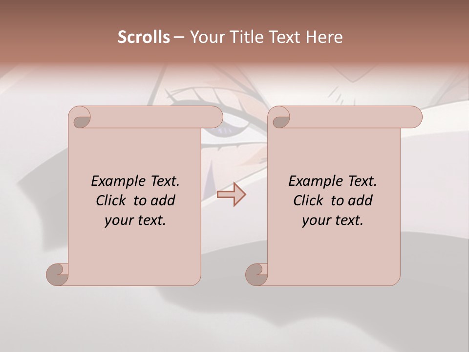 A Anime Character With Blue Eyes And A White Head PowerPoint Template