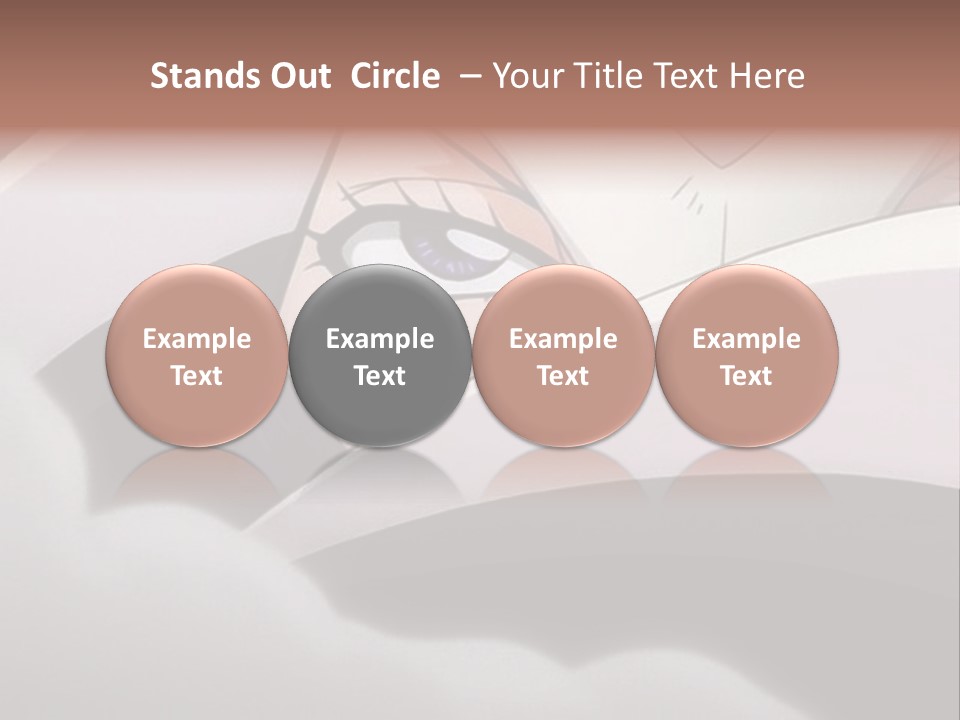 A Anime Character With Blue Eyes And A White Head PowerPoint Template