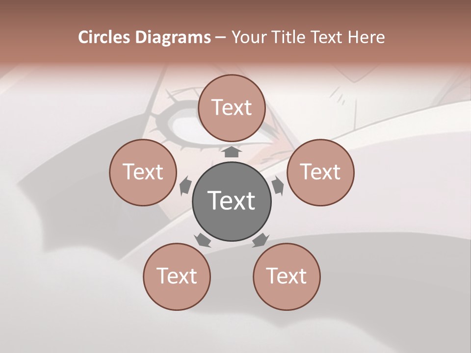 A Anime Character With Blue Eyes And A White Head PowerPoint Template