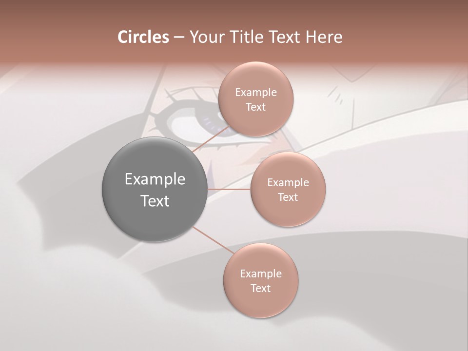 A Anime Character With Blue Eyes And A White Head PowerPoint Template