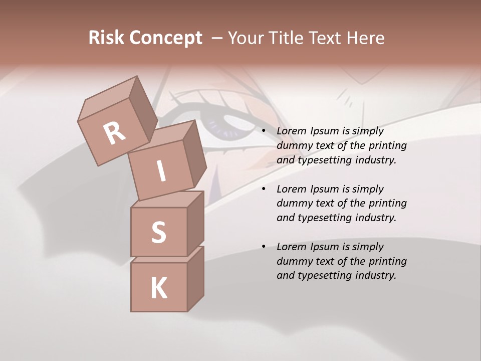 A Anime Character With Blue Eyes And A White Head PowerPoint Template