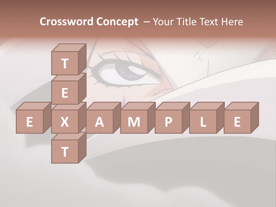 A Anime Character With Blue Eyes And A White Head PowerPoint Template