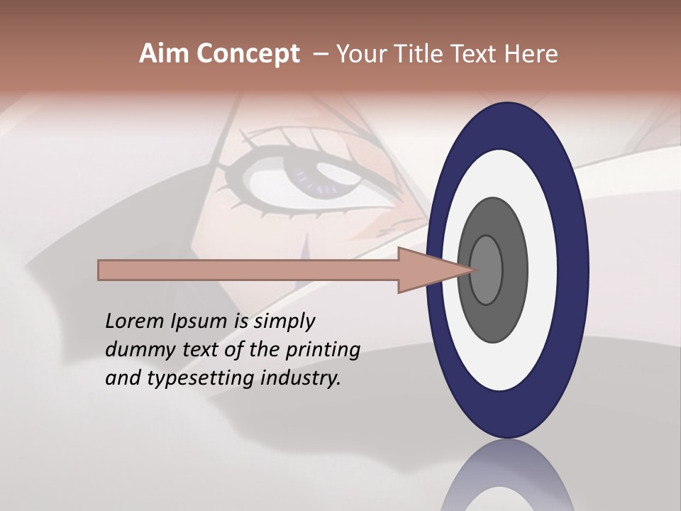 A Anime Character With Blue Eyes And A White Head PowerPoint Template