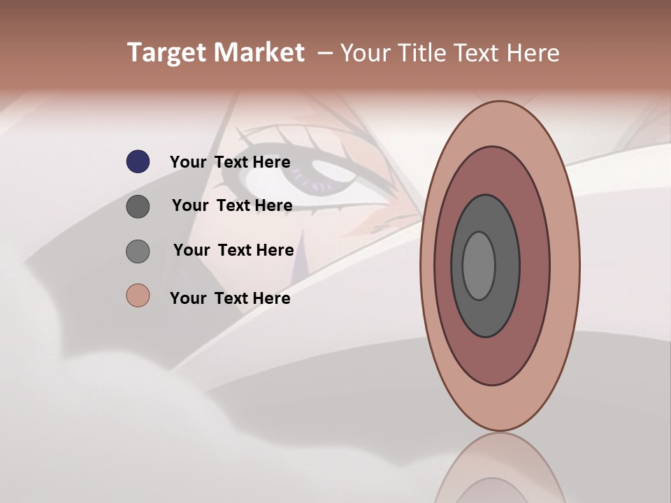 A Anime Character With Blue Eyes And A White Head PowerPoint Template