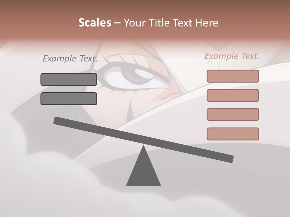 A Anime Character With Blue Eyes And A White Head PowerPoint Template