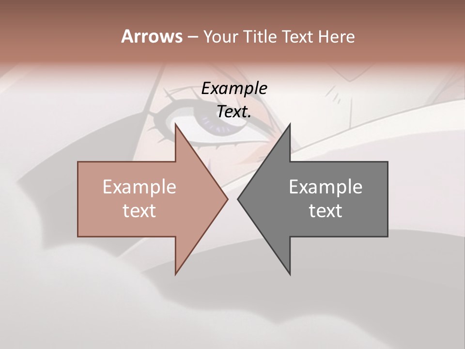 A Anime Character With Blue Eyes And A White Head PowerPoint Template