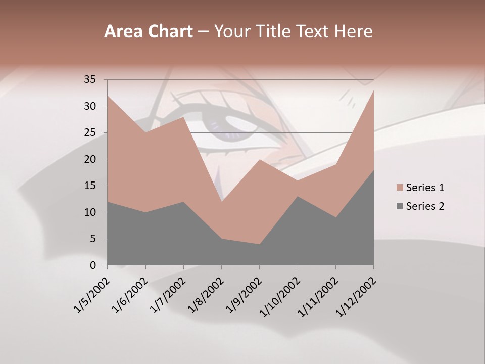 A Anime Character With Blue Eyes And A White Head PowerPoint Template
