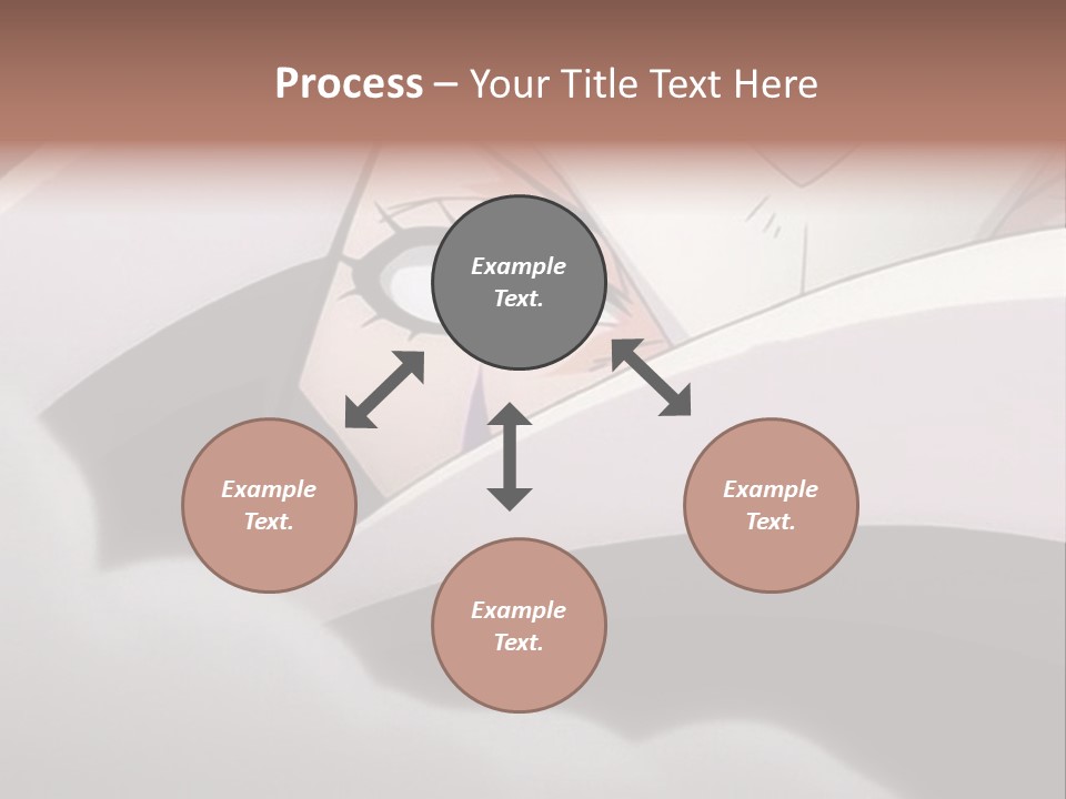 A Anime Character With Blue Eyes And A White Head PowerPoint Template