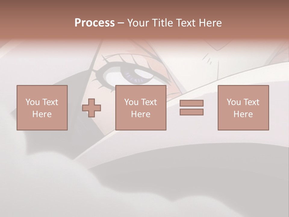 A Anime Character With Blue Eyes And A White Head PowerPoint Template