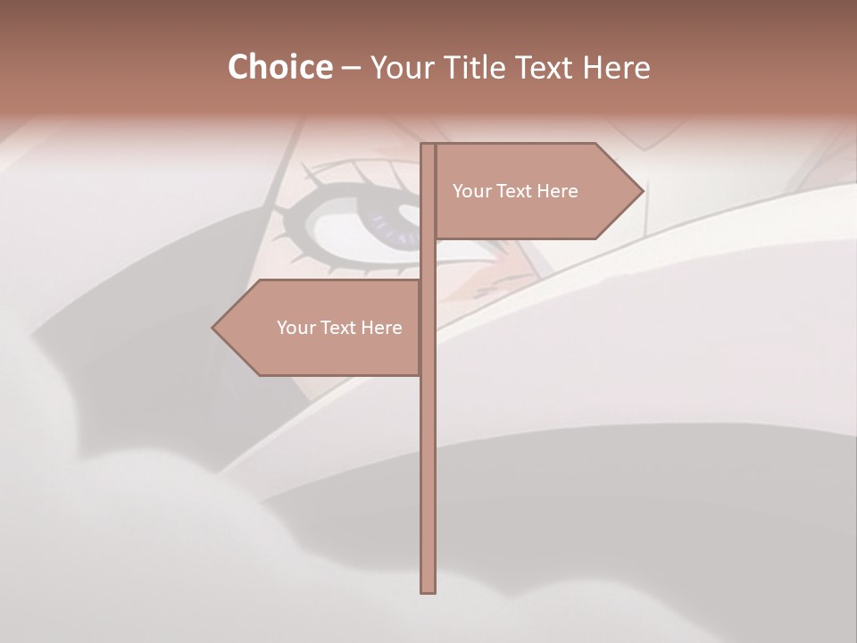 A Anime Character With Blue Eyes And A White Head PowerPoint Template