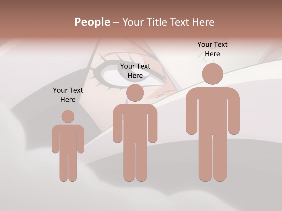 A Anime Character With Blue Eyes And A White Head PowerPoint Template