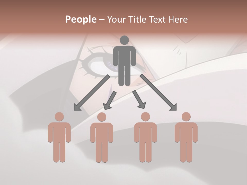 A Anime Character With Blue Eyes And A White Head PowerPoint Template