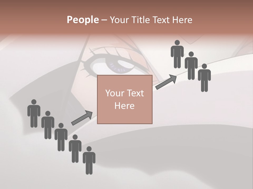 A Anime Character With Blue Eyes And A White Head PowerPoint Template