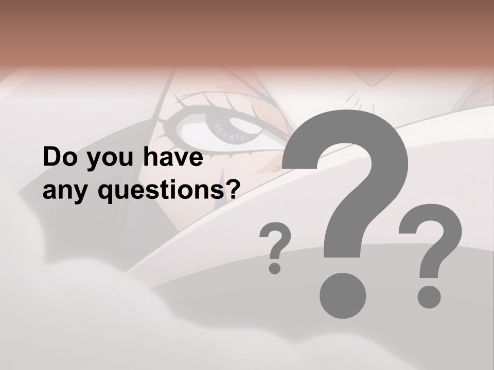 A Anime Character With Blue Eyes And A White Head PowerPoint Template