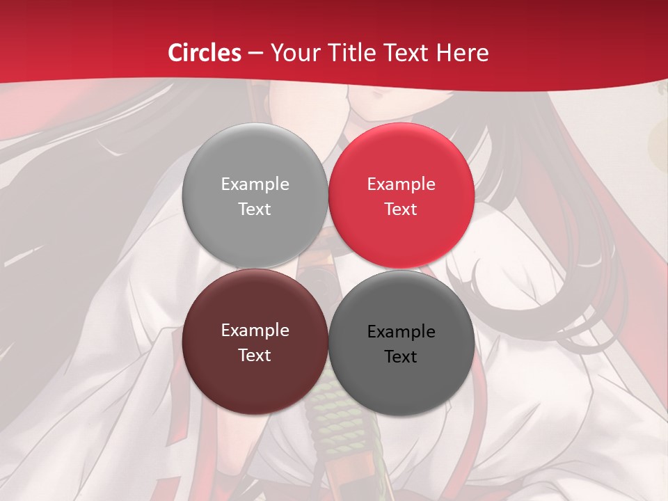 A Woman In A Red And White Dress Holding A Microphone PowerPoint Template