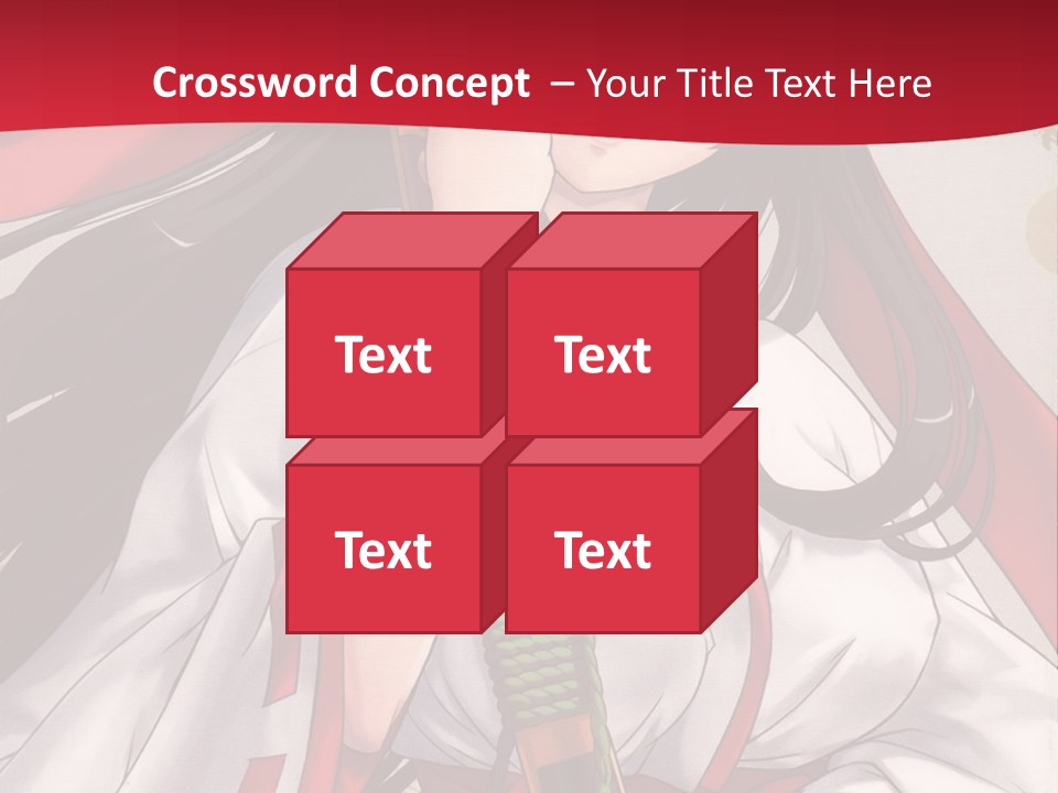 A Woman In A Red And White Dress Holding A Microphone PowerPoint Template