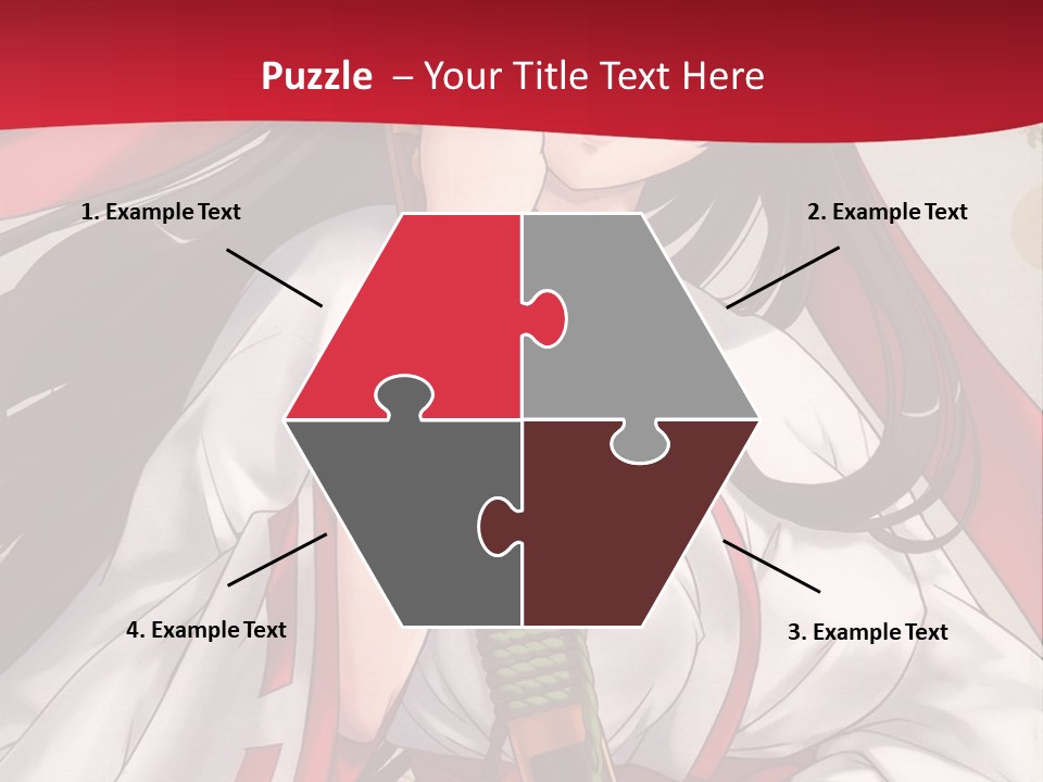 A Woman In A Red And White Dress Holding A Microphone PowerPoint Template