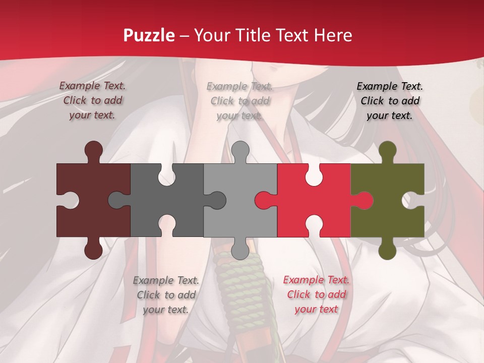 A Woman In A Red And White Dress Holding A Microphone PowerPoint Template