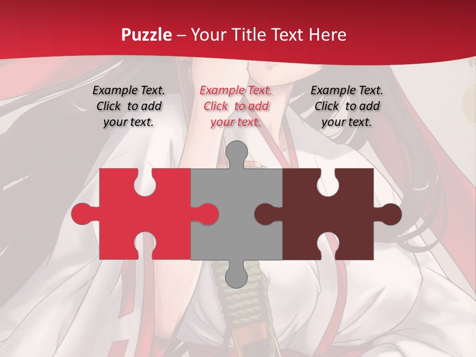 A Woman In A Red And White Dress Holding A Microphone PowerPoint Template