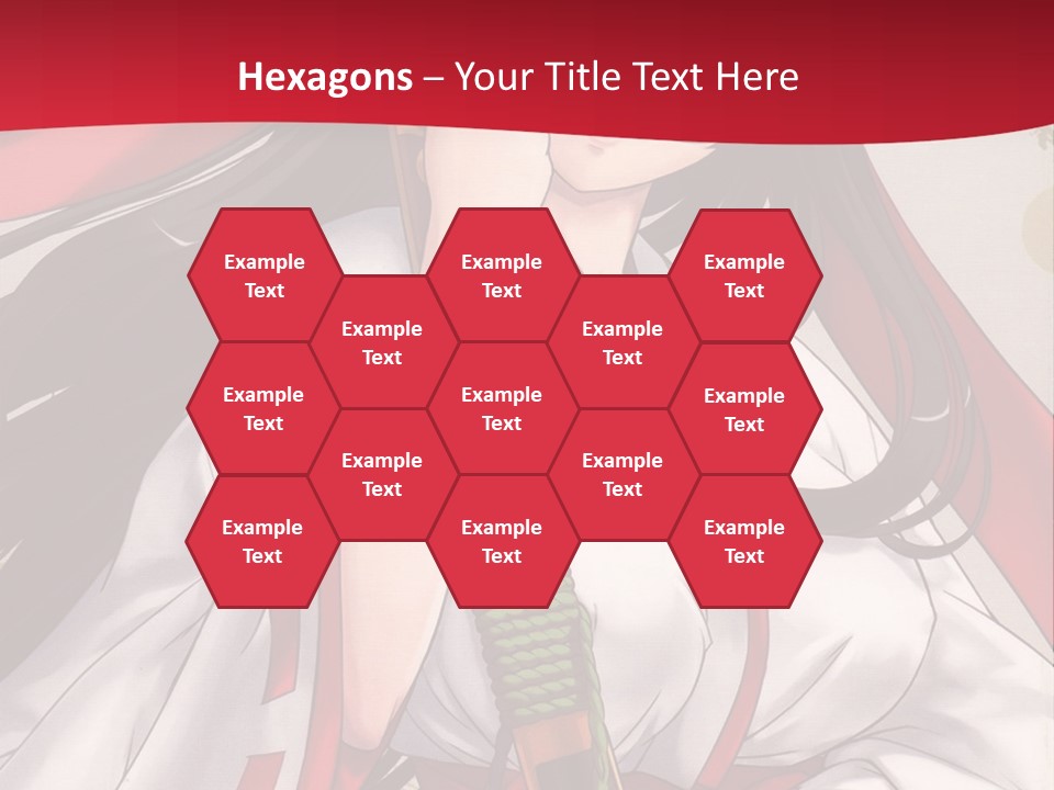 A Woman In A Red And White Dress Holding A Microphone PowerPoint Template