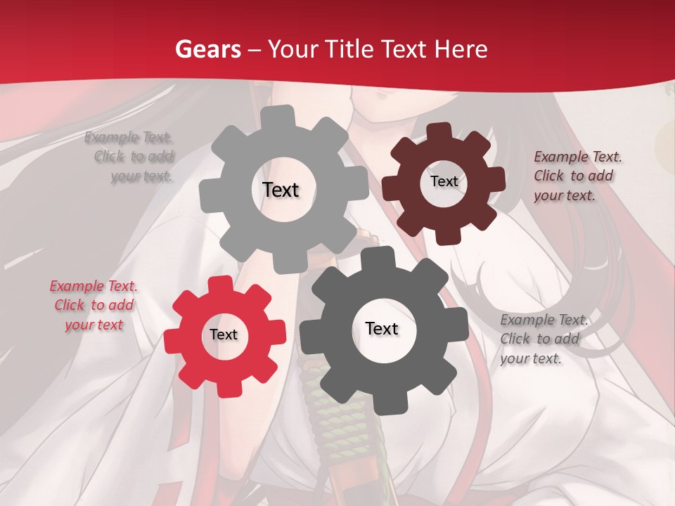 A Woman In A Red And White Dress Holding A Microphone PowerPoint Template