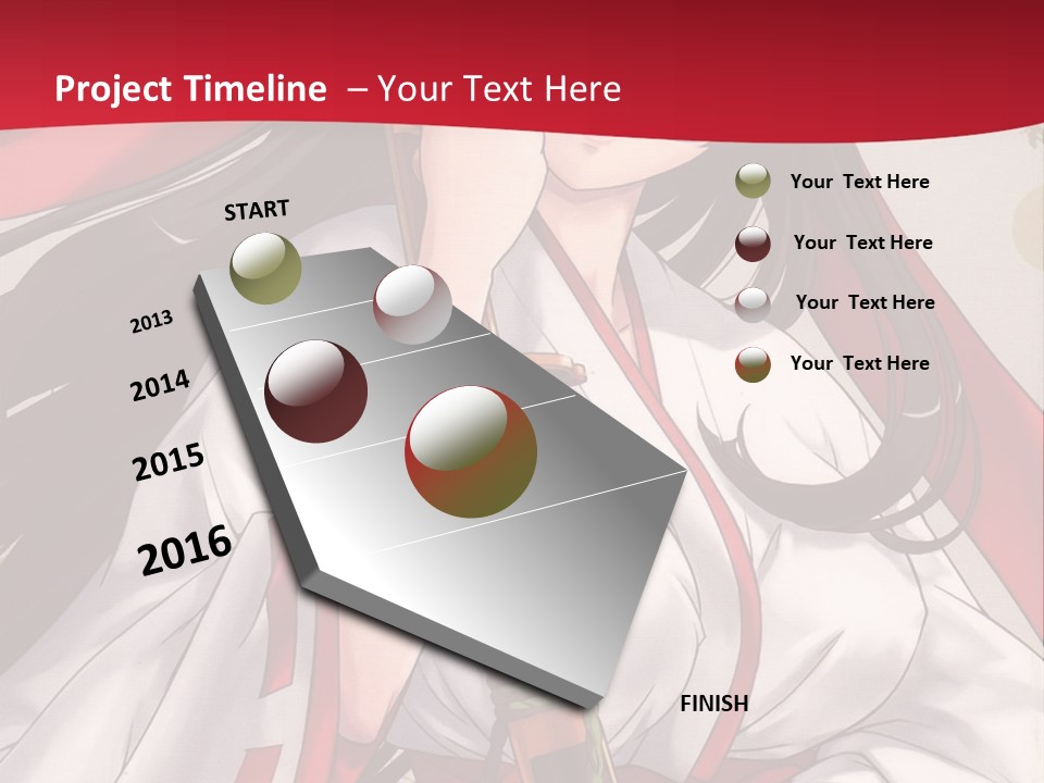 A Woman In A Red And White Dress Holding A Microphone PowerPoint Template