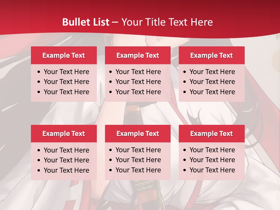 A Woman In A Red And White Dress Holding A Microphone PowerPoint Template