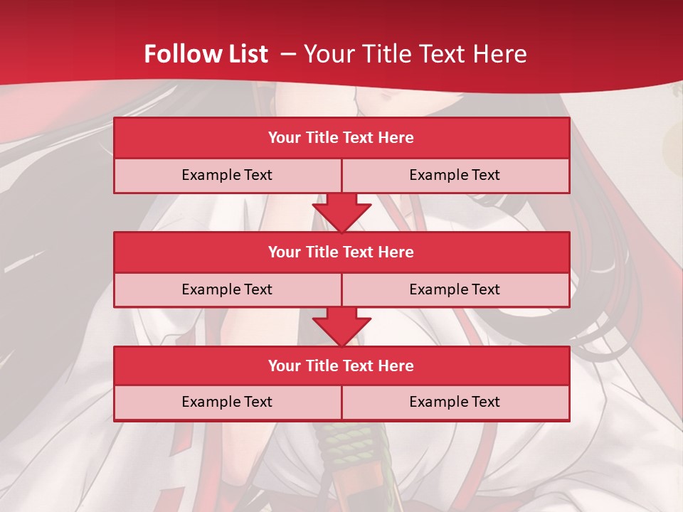 A Woman In A Red And White Dress Holding A Microphone PowerPoint Template