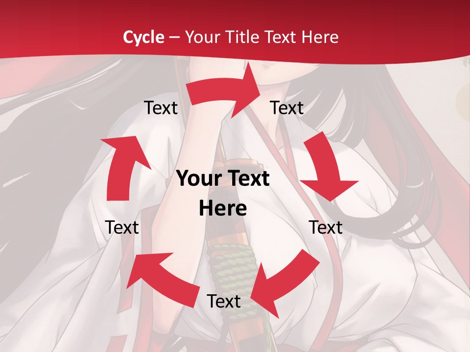 A Woman In A Red And White Dress Holding A Microphone PowerPoint Template