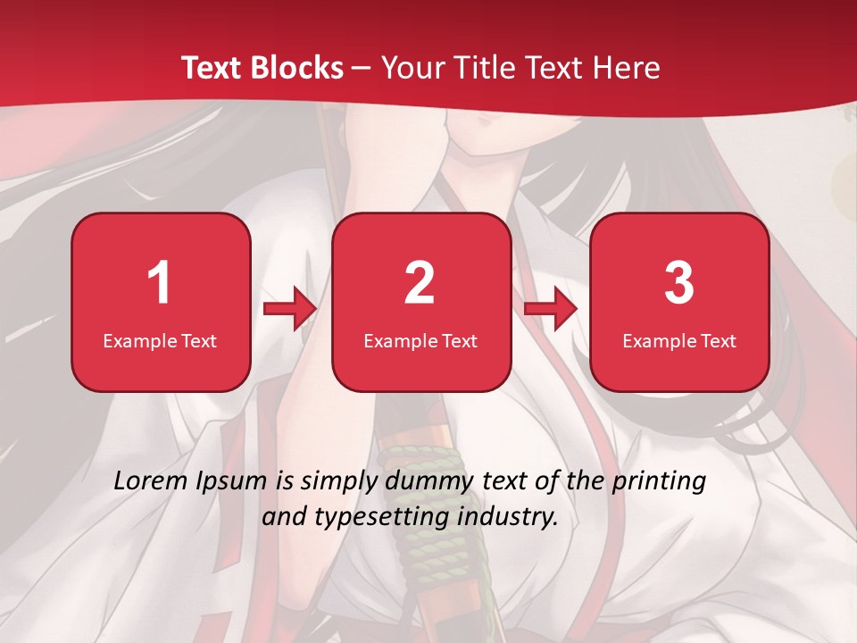 A Woman In A Red And White Dress Holding A Microphone PowerPoint Template