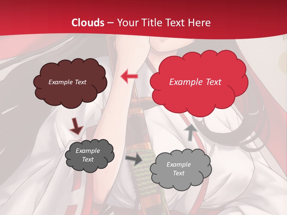 A Woman In A Red And White Dress Holding A Microphone PowerPoint Template