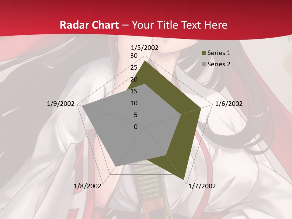 A Woman In A Red And White Dress Holding A Microphone PowerPoint Template