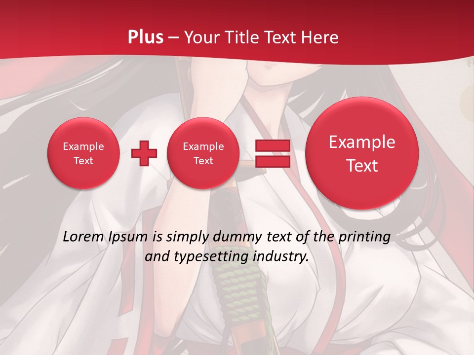 A Woman In A Red And White Dress Holding A Microphone PowerPoint Template