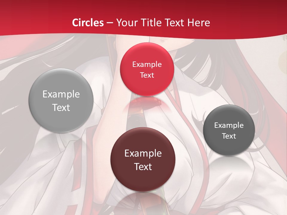 A Woman In A Red And White Dress Holding A Microphone PowerPoint Template