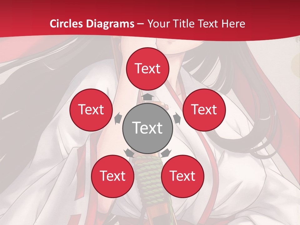 A Woman In A Red And White Dress Holding A Microphone PowerPoint Template