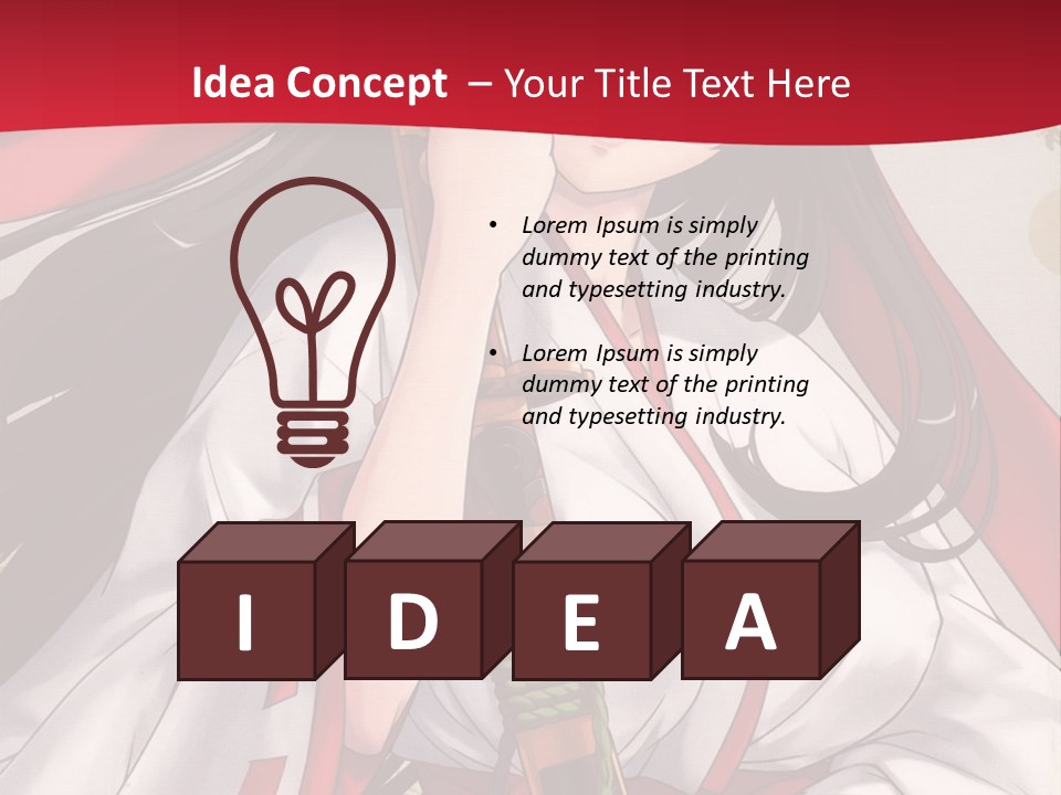 A Woman In A Red And White Dress Holding A Microphone PowerPoint Template