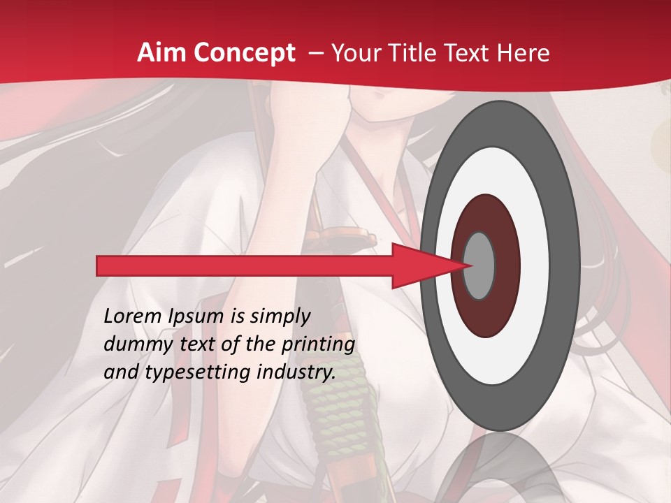 A Woman In A Red And White Dress Holding A Microphone PowerPoint Template